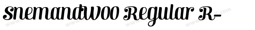 SnemandW00 Regular R字体转换